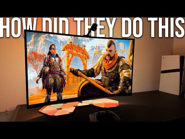 Horizon Forbidden West is BEAUTIFUL on a 32" Titan Army Curved 1440p Gaming Monitor | PS5 Pro w/ HDR