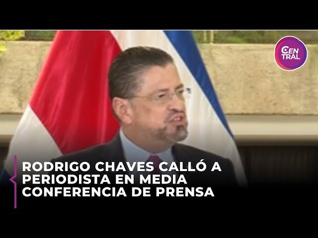 Rodrigo Chaves calló a periodista en media conferencia de prensa