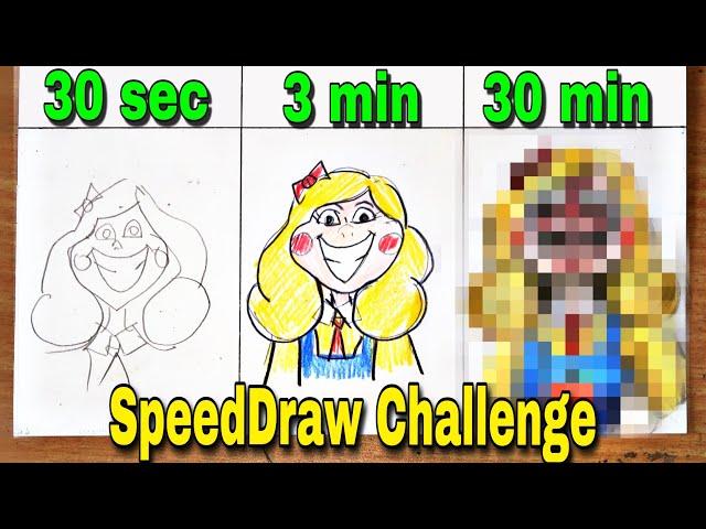 Drawing MISS DELIGHT in 30 sec, 3 min, 30 min | Poppy Playtime Chapter 3
