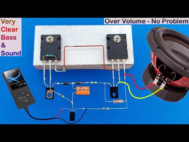 Very Clear Bass Powerful Amplifier  How to make Amplifier Over Volume , Over Load, No Noise