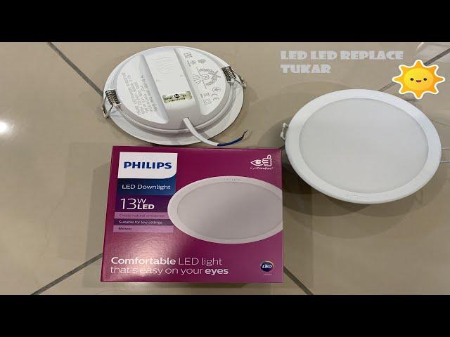 如何輕鬆安装天花板的LED downlight? | change LED ceiling light | Cara tukar lampu LED