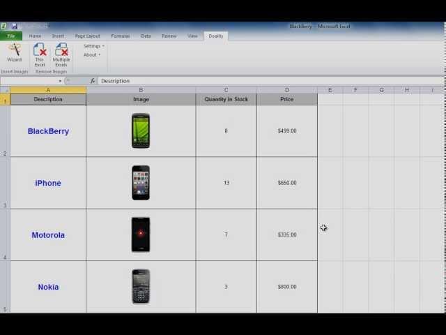 Insert Pictures in Excel Neatly Sized to Fit Cells Automatically