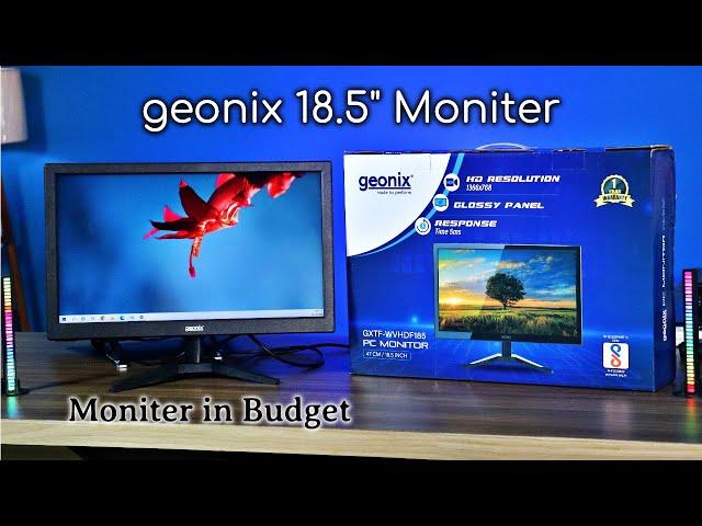 Geonix PC Monitor (47 cm/18.5 Inch), VGA & HDMI, LED Display, 1366 X 768 Resolution