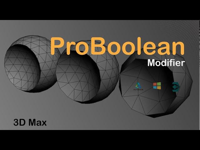 How to make ProBoolean in 3d max 2018