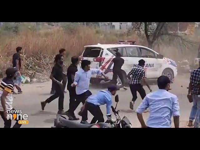 LIVE : Unrest and Clashes in Gurugram Worker's Death Sparks Violent Outbreak | Haryana Violence