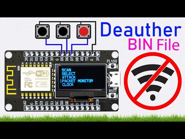 How to Install D.eauther BIN File on NodeMCU ESP8266 with .96 Inch OLED Display | Step-by-Step Guide