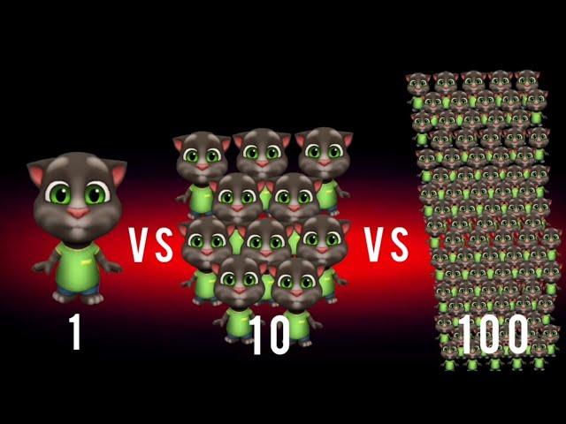 My Talking Tom Friends - 1 tom vs 10 tom vs 100 tom