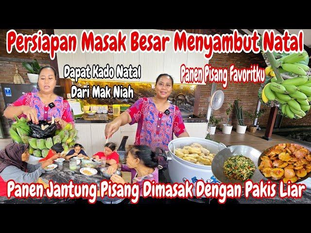 PERSIAPAN MASAK MENYAMBUT NATAL‼️PANEN PISANG ||SALEMBROT MENGANTAR PARCEL,DAPAT PARCEL DARI P LURAH