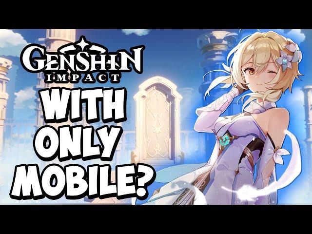 Can You Beat Genshin Impact Using ONLY Mobile? (HARDEST CHALLENGE)