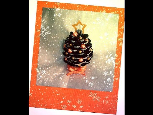 Ёлочка своими руками из шишки. Christmas Tree from pine cone