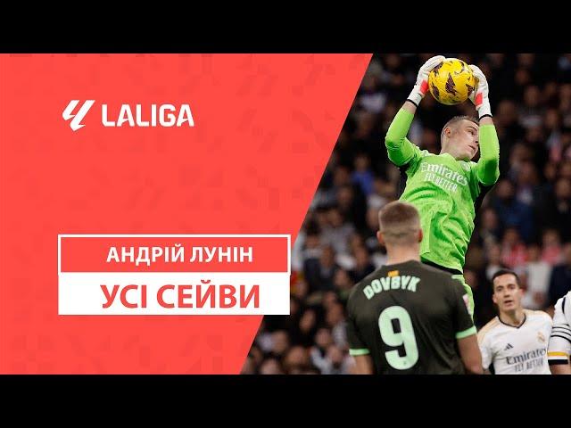 All saves in La Liga | Andriy Lunin | Real Madrid | Football | Season 2024/25