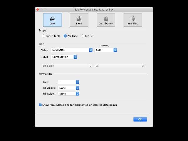 How to Convert a Reference Line into a Table Calculation