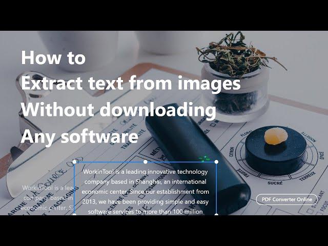 How to Extract Text From Image Online | WorkinTool Image Converter Online