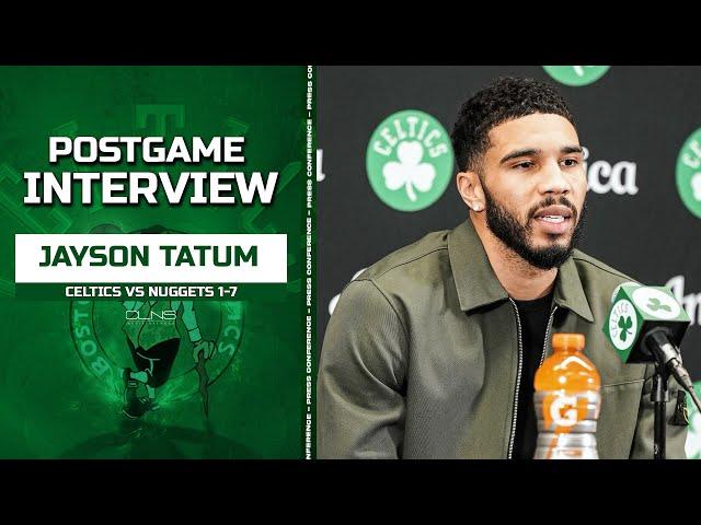 Jayson Tatum on TRASH TALK with Russell Westbrook | Celtics vs Nuggets Postgame 1-7