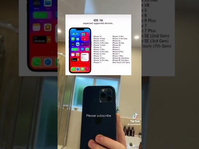 Do you know the iPhones which supports iOS 16 .. #apple #iphone #shorts #ios