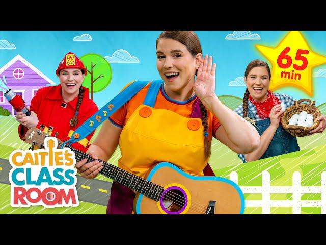 Here Comes The Firetruck + More | Educational Songs for Kids! | Caitie's Classroom