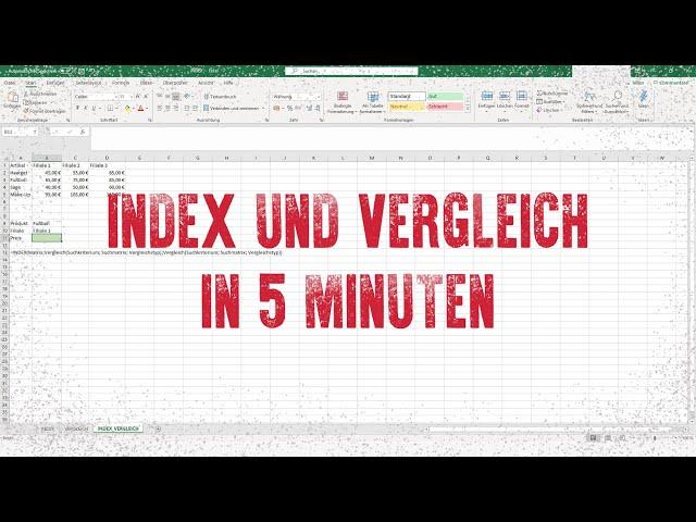 Excel Index und Vergleich in 5 Minuten