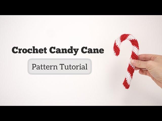 Crochet Candy Cane Tutorial | Free Christmas Candy Cane Pattern