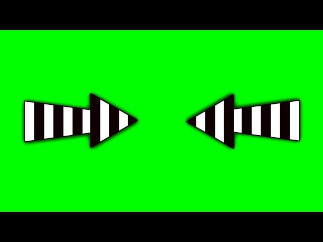 black & white arrow animation green screen