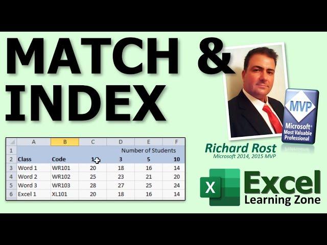 Microsoft Excel MATCH and INDEX Tutorial