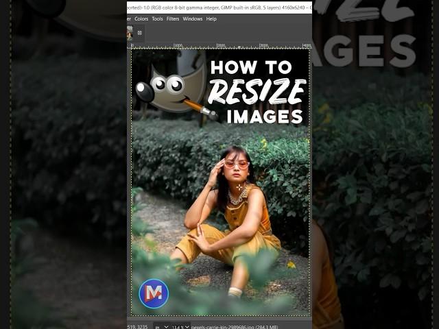 How to Resize Images in #GIMP