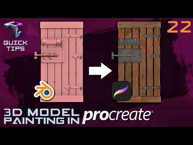 QUICK TIPS | Painting Over A 3D Model In Procreate 5.2