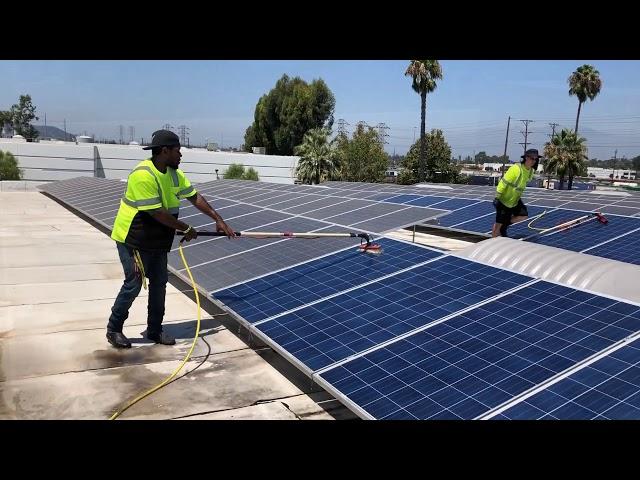 National Solar Cleaning - Commercial Roof-Mounted Solar Panel Washing HD 2019