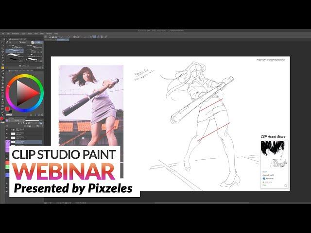 Webinar  – Sketching with References in Clip Studio Paint presented by Pixzeles