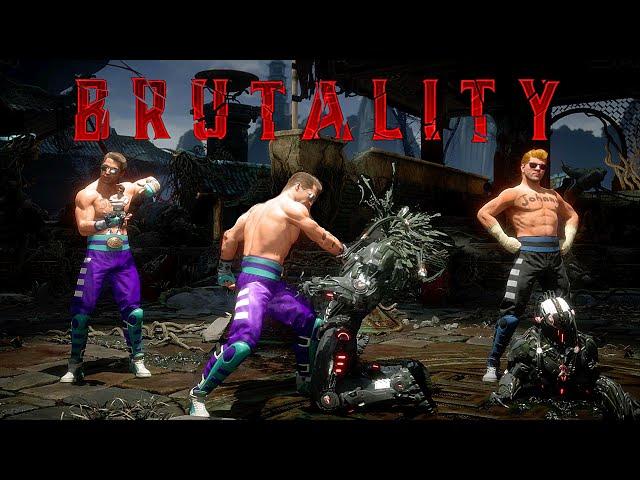 MK11 All Johnny Cage Brutalities, Fatalities, Friendship, Fatal Blow & Ending