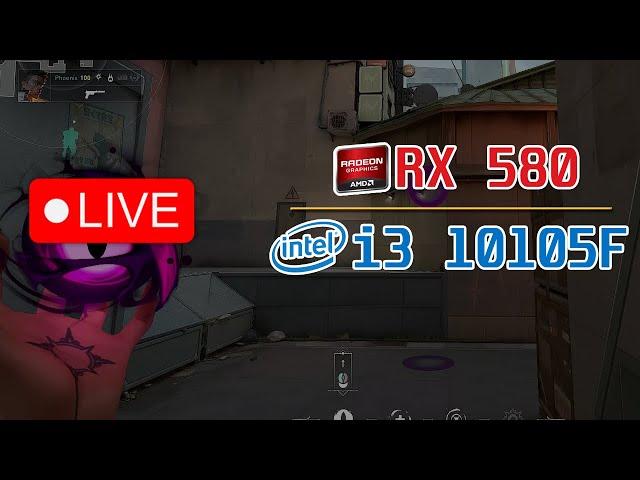 NYOBAIN LIVE STREAM VALORANT PAKAI RX 580 8GB + i3 10105F | 1080p #Valorant