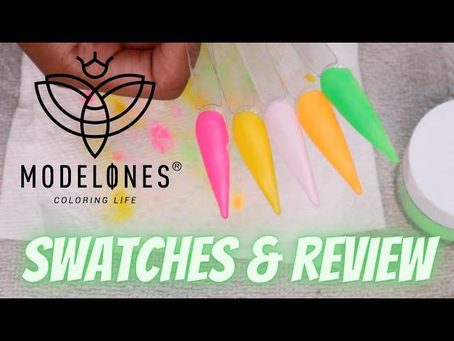 TRYING MODELONES ACRYLIC POWDER KIT|MODELONES ACRYLIC POWDER SWATCH/REVIEW|Beginner Friendly Acrylic