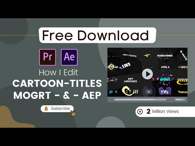 Cartoon-Titles-Premiere-Pro-Mogrt File & After Effects  Project Template Free Download - 2022