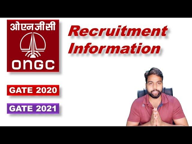 ONGC public notice for recruitment via GATE 2020 and GATE 2021