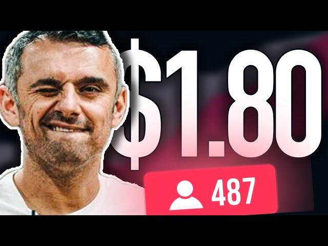 Trying Gary Vee's $1.80 Instagram Growth Strategy