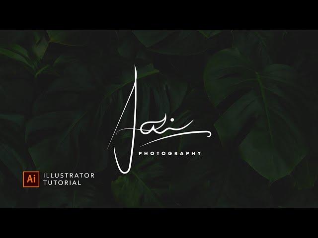 how to make photography signature | Illustrator Tutorial