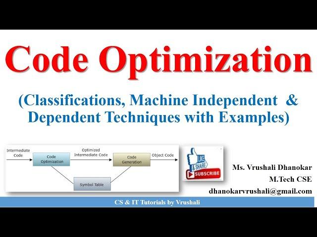 SP 20: Code Optimization Classification & Techniques with Example