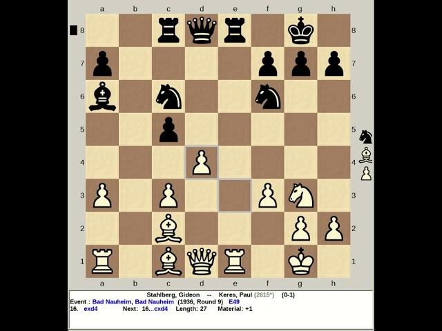 Stahlberg, Gideon vs Keres Paul | Bad Nauheim, 1936 #chess