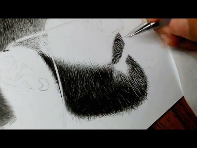 Drawing REALISTIC BEARD and MOUSTACHE