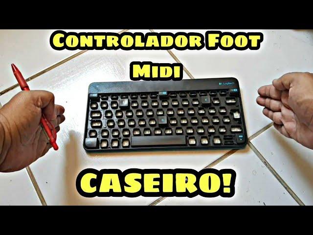 CONTROLADOR FOOT MIDI CASEIRO COM TECLADO SEM FIO