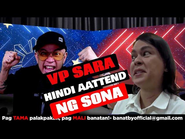 VP SARA DUTERTE HINDI AATTEND NG SONA