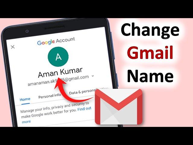 Gmail id name kaise change kare | google account name change | 2023