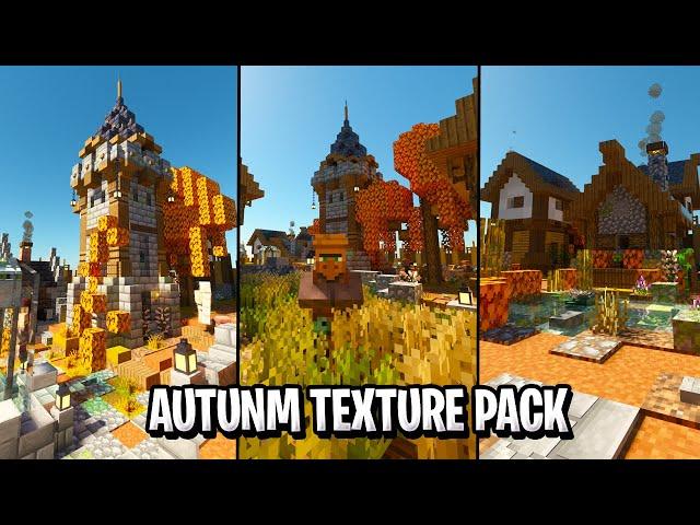 AUTUNM TEXTURE PACK *  TEXTURA de OTOÑO para MINECRAFT PE 1.21 * texture pack minecraft