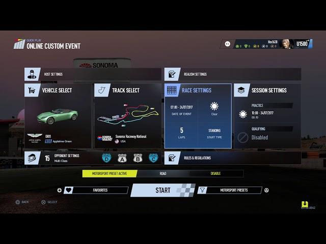 Project CARS 2 Multiplayer Settings