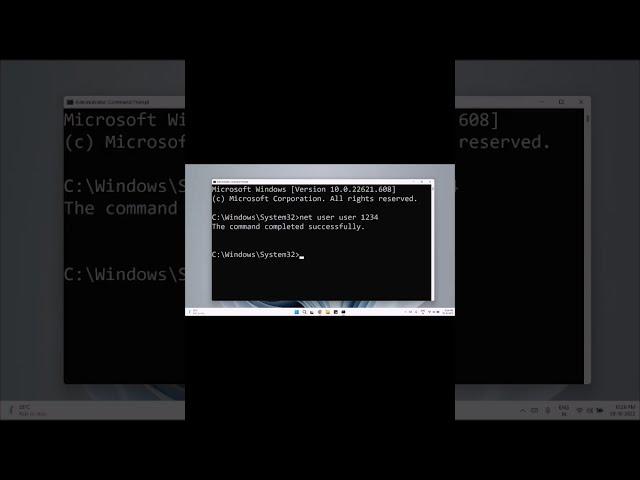 Change Windows Password using Command Prompt