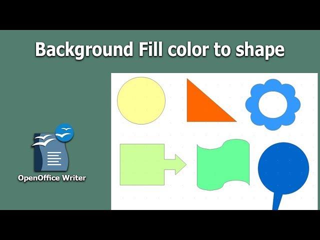 How to add Background Fill color to shape in OpenOffice Writer