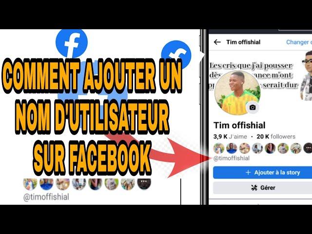 comment créer un nom d'utilisateur sur sa page Facebook