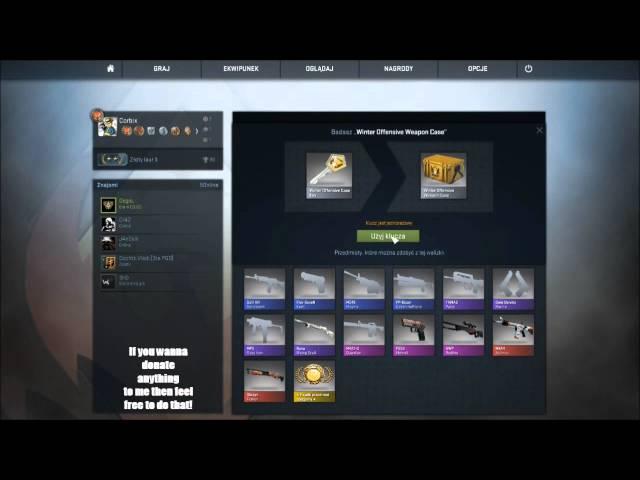 CS GO First Winter offensive weapon case opening