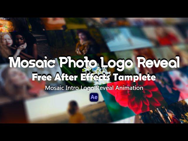 Mosaic Photo Wall  Logo Reveal | Free After Effects Template | Mosaic Logo Reveal Animation