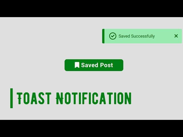 Toast Notification using HTML CSS & Javascript | Coding with Mido