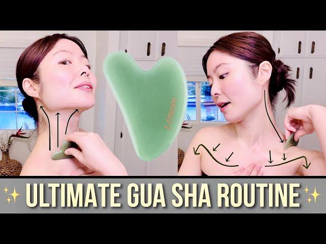 LOOK & FEEL YOUR BEST [2023] ULTIMATE GUA SHA FACIAL MASSAGE ROUTINE | Follow Along Lémore